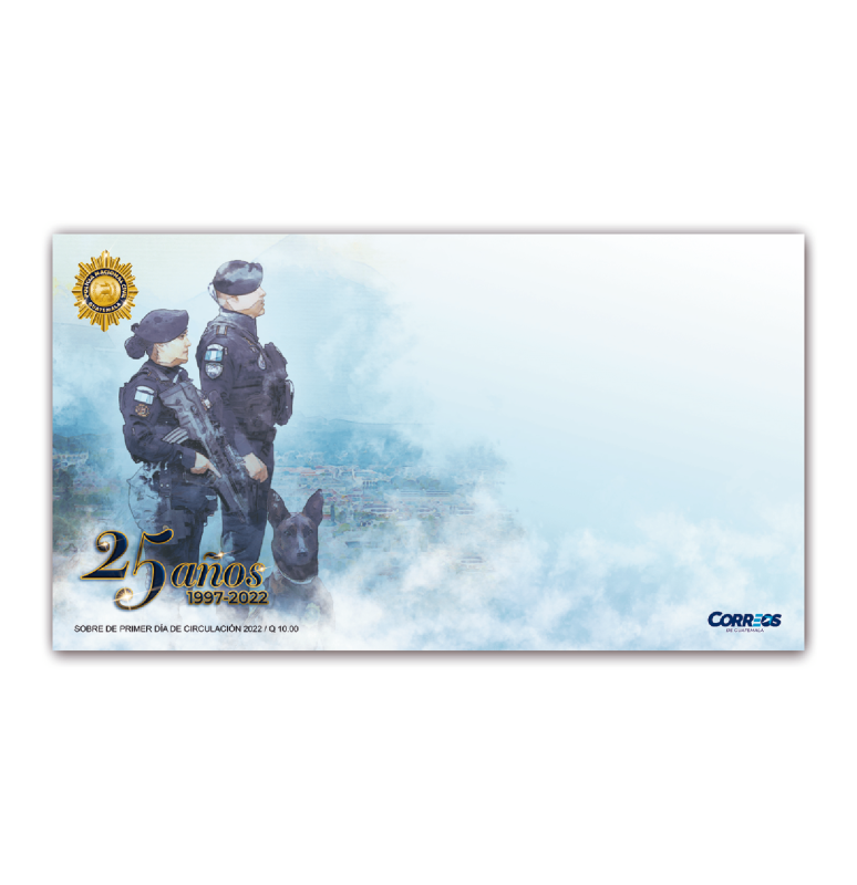 25 años de la Policia Nacional Civil -PNC- Sobre Postal